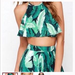 Akira Palm Tree Crop Top